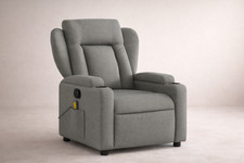 Massagesessel TV Sessel Dunkelgrau Relaxsessel Liegesessel mit Massage