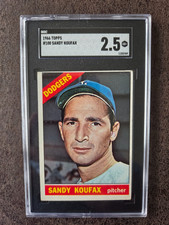 1966 Topps Baseball Sandy Koufax #100 - SGC 2.5 - Los Angeles Dodgers