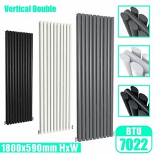 Vertical Oval Column Designer Radiator 1800 1600 mm Central Heating Tall Rads