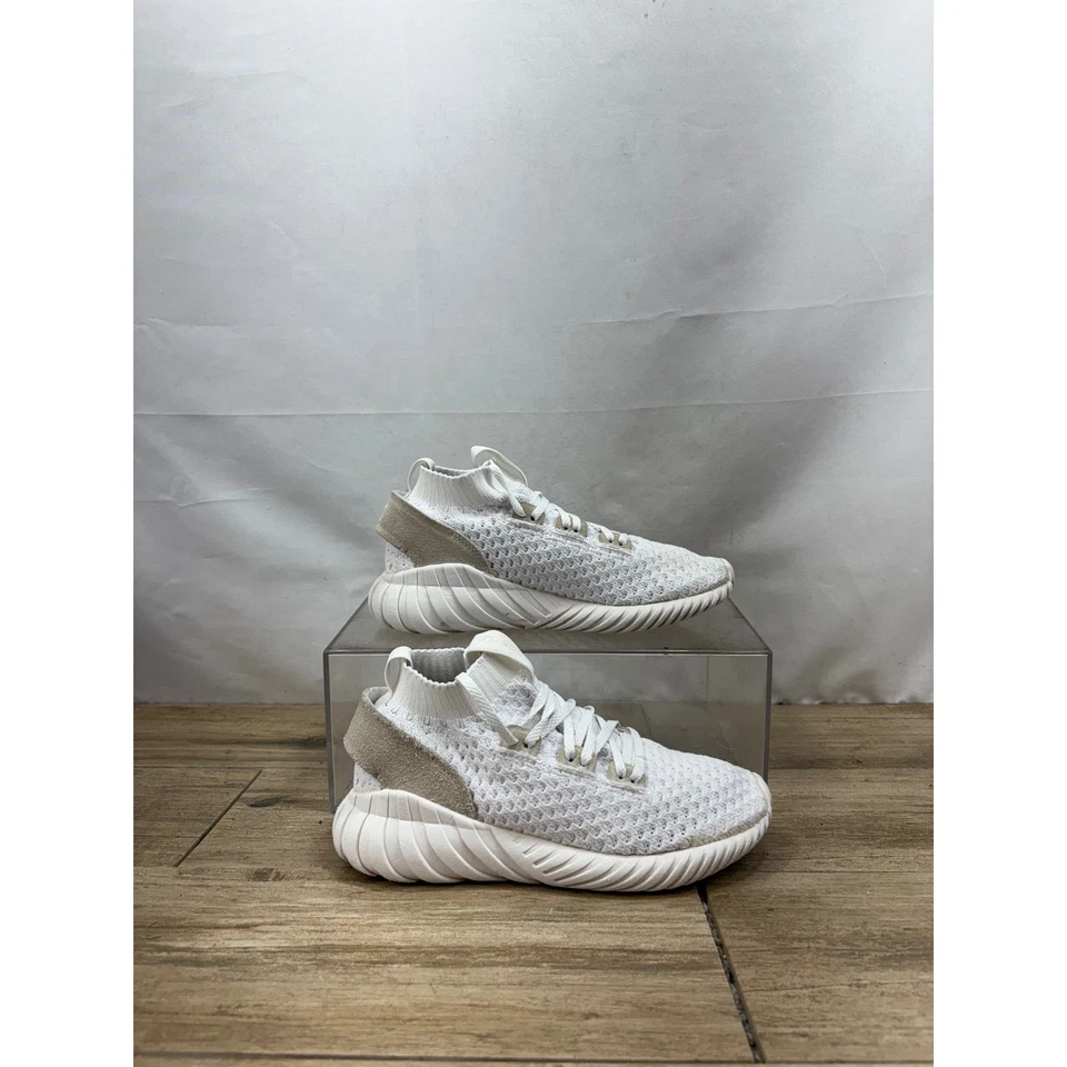 Adidas Tubular Doom Calcetín Primeknit Blanco Tenis Zapatos Atléticos Talla 6 Foto 2 de 4