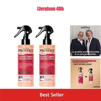 Soin cheveux Franck Provost 4-en-1 Protection chaleur 230°C 2 x 190 ml - Photo 1/4
