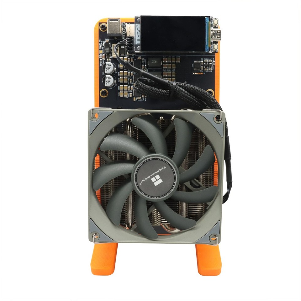 Bitcoin Miner NerdQaxe++ 4.8TH/s - 4X BM1370 ASIC Chips, 15J/Th Efficiency,  2.4G WiFi, Open Source For BTC Mining (Black) Asic Miner