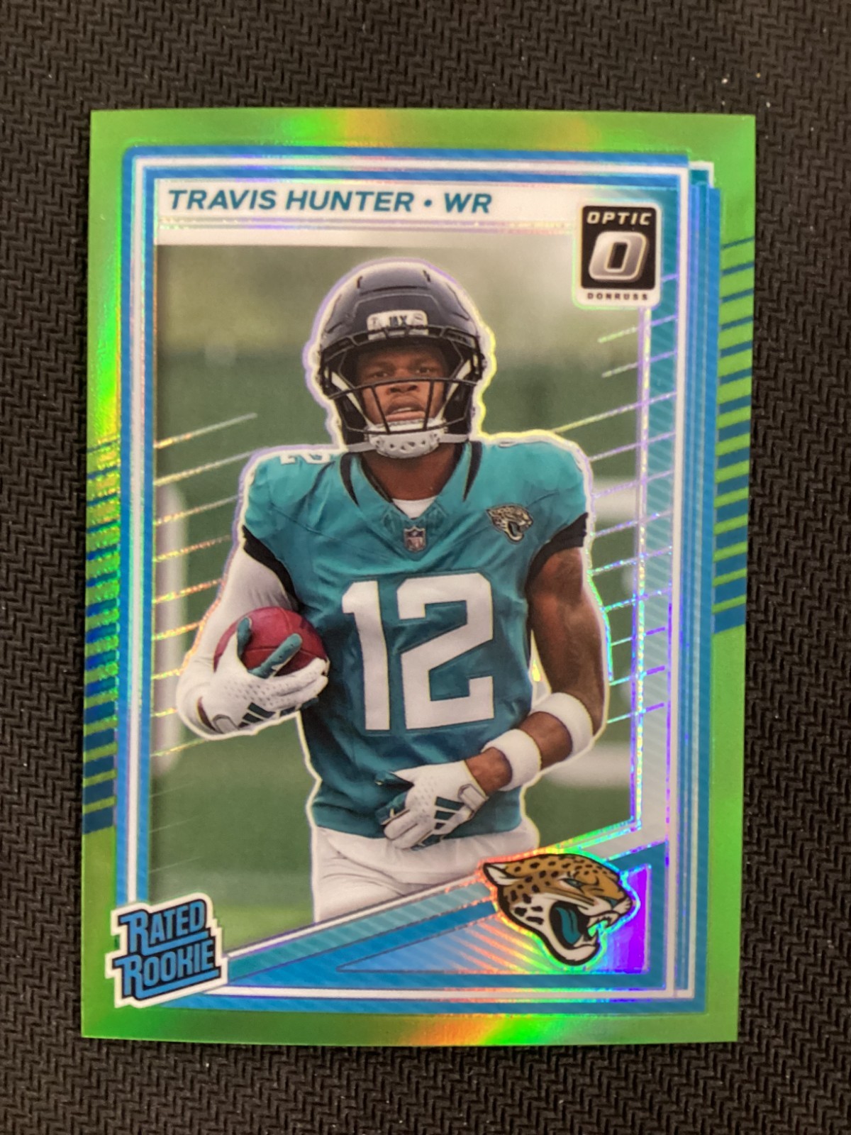 2025 Panini Donruss Optic #201 Travis Hunter Rookie Green Prizm /50 No Reserve