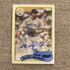 2024 Topps Series 1 1989 Topps Baseball Auto Alec Marsh #89BA-AMA Auto