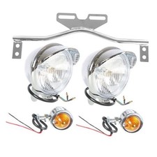 Motorcycle Auxiliary Spot Fog Light Bar with Bracket Turn Signal Lamp