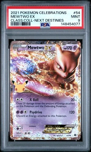 2021 POKEMON CELEBRATIONS CLASSIC COLLECTION #54 MEWTWO EX PSA 9