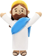 13" Jesus Plush Brown Jesus Stuffed Doll Christian Plushie Doll for Easter Chris