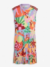 Adidas Egle Zvirblyte Graphic Tee Dress XL Colorful Psychedelic Maximalist Midi 