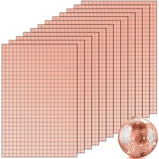 Self-Adhesive Disco Mirror Tiles Mosaic Tiles for DIY Craft Projects, 5 x 5 m...