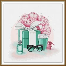 Creative Сross Stitch Embroidery Kit "A gift from Tiffany" Nova Sloboda