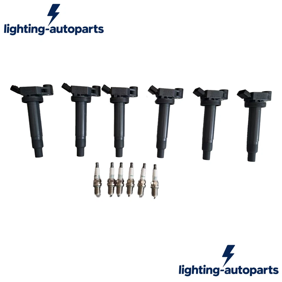 NEW 6PCS Igintion Coils 90919-02234 & Spark Plugs 90919-01210 For Toyota Lexus Foto 4 de 4