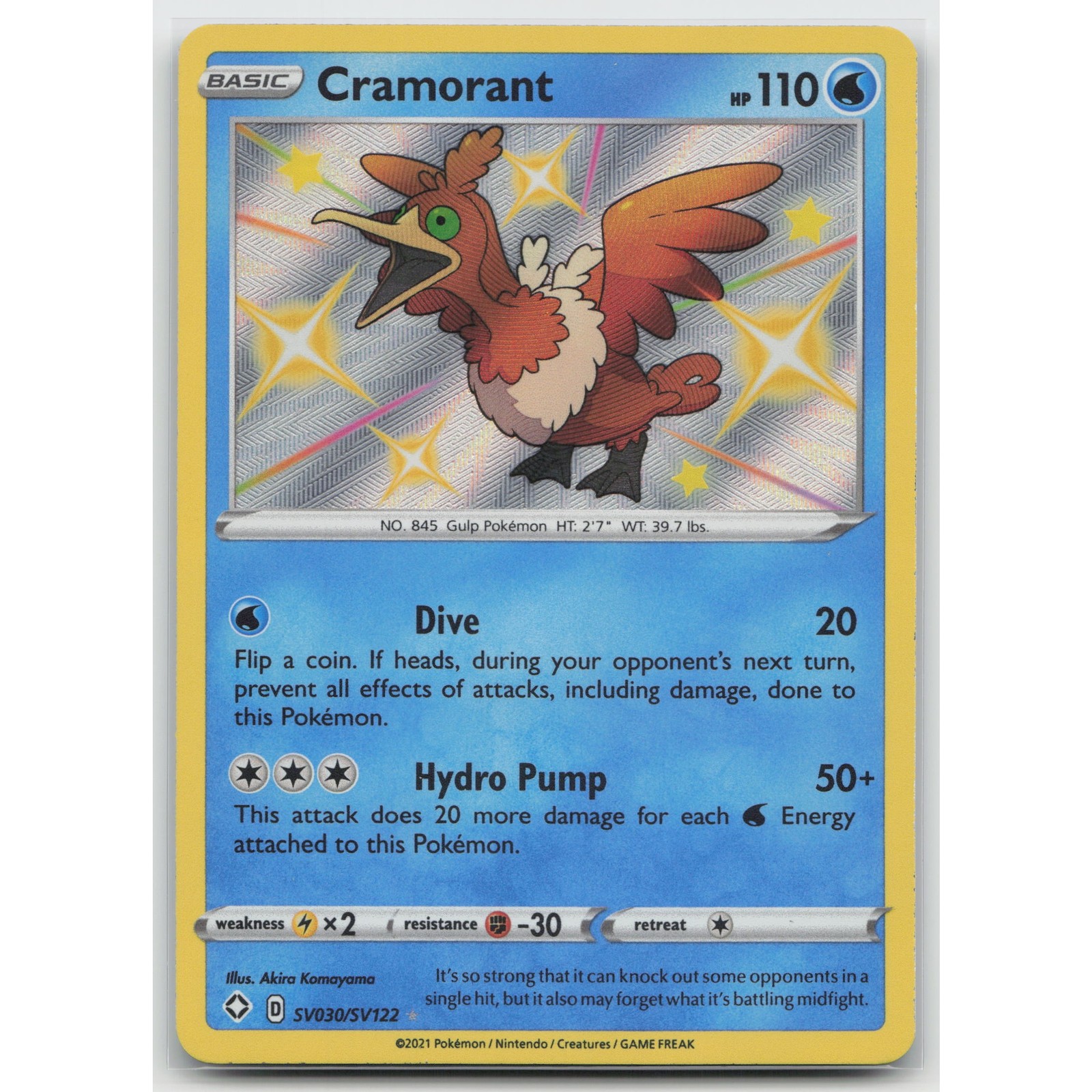 Cramorant Holo Shining Fates: Shiny Vault SV030/SV122 SHR NM Pokemon