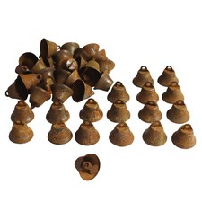 Rusty Jingle Bells,50 Pack Metal Craft Bells 1-Inch