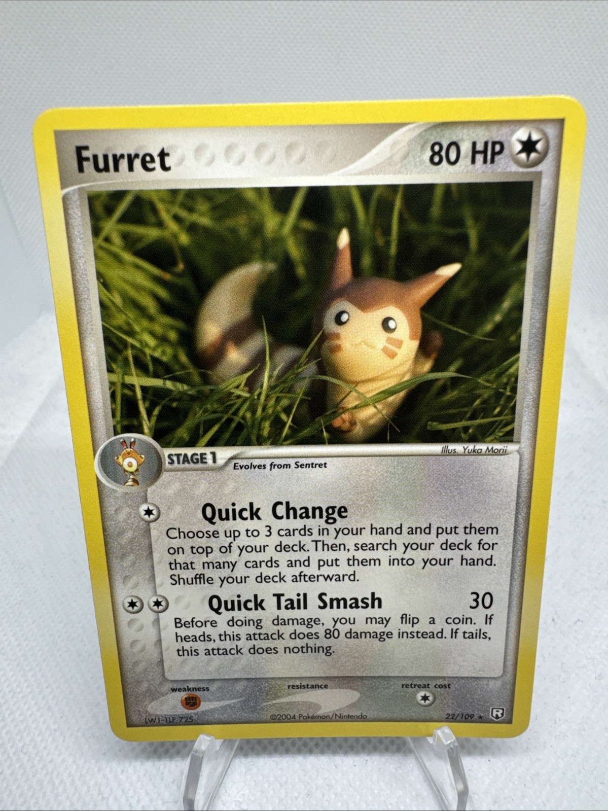 NM Furret 22/109 Team Rocket Returns Regular Rare 2004 Pokémon TCG