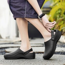 Men Oil Resistant Work Shoes Cushion Chef Shoes Safety Kitchen Non Slip Shoes UK