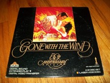 GONE WITH THE WIND 2-Laserdisc LD SET 50TH ANNIVERSARY EDITION CLASSIC FILM 