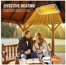 Overhead Electric Garage / Patio Heater 1500W/750W Ceiling Mounted Adjustable