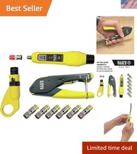 818 Coax Install and Kit with Crimp Tool, Includes Tester, Stripper and Univ...