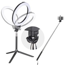 8" LED Ring Light Tripod Stand with Phone Holder For Selfie Desktop Makeup Live
