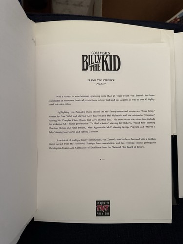 Gore Vidal’s Billy the Kid TNT TV Movie Press Kit 1989 Val Kilmer - Bild 6 von 16