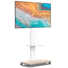 Rolling TV Stand, Mobile TV Cart on Wheels for 32-70 Inch Flat Screen TVs, Ta...