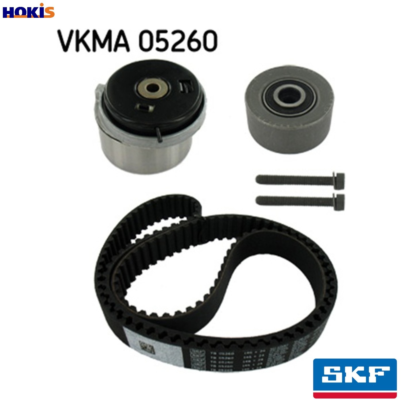Timing belt kit with rounded tooth profile VKMA 05260 SKF for OPEL CHEVROLET - Image 21