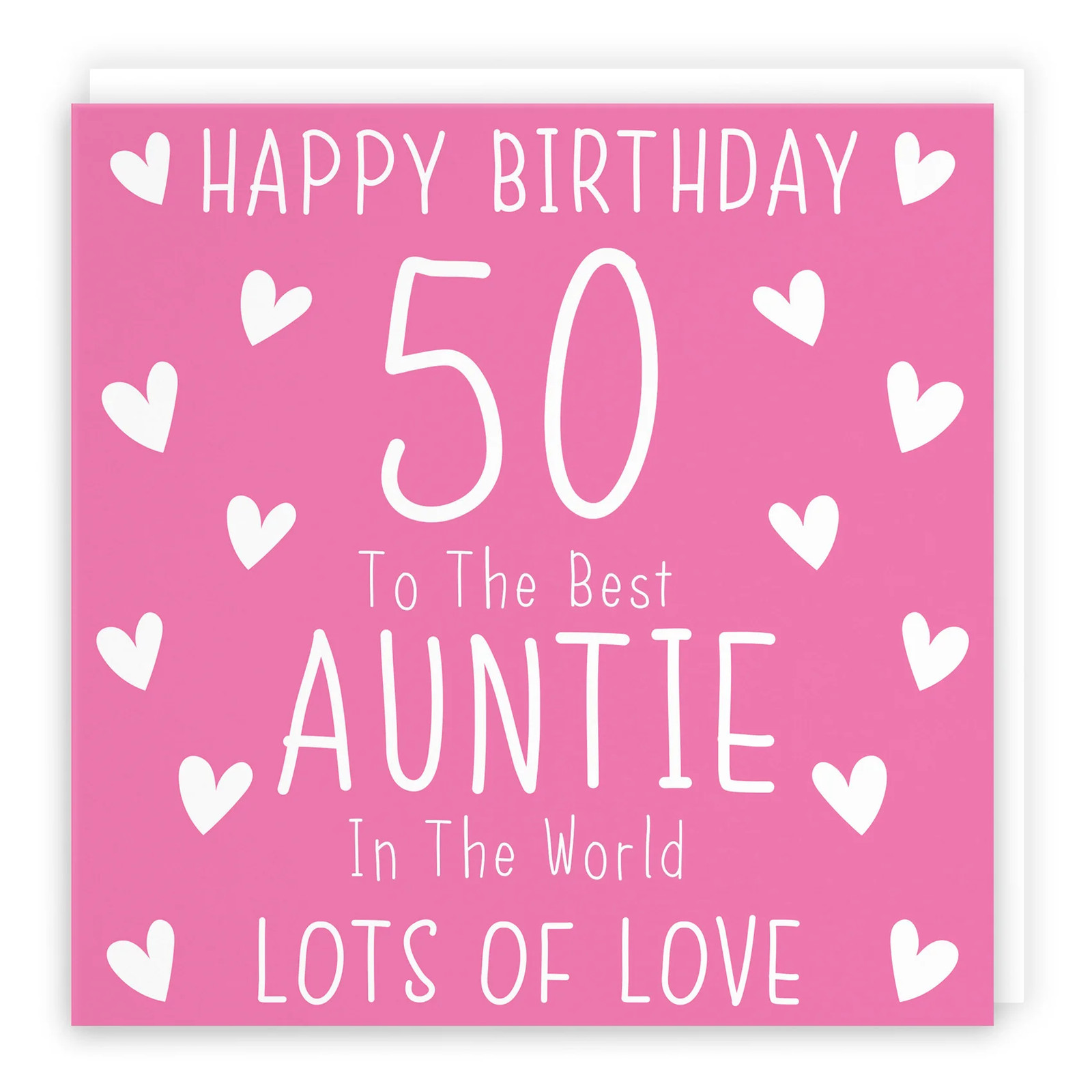 50th Auntie Birthday Card Iconic