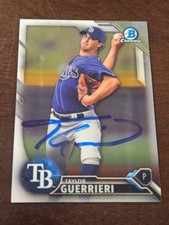 2016 Bowman Chrome TAYLOR GUERRIERI RAYS In-Person Signed AUTO Autographed