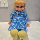 Vintage 1967 Mattel Mrs. Beasley Family Affair Doll with Apron Collar Glasses