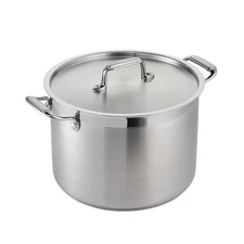 Gourmet Stainless Steel 8-Quart Stock Pot with Lid