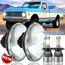 Pair 7 Round Led Headlight Highlow Beam For Jeep Jk Tj Cj Chevy K10 K20 Pickup