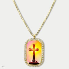 Stunning Colorful Jesus Christ Crucifix Cross Fashion Pendant Necklace Chain Pri