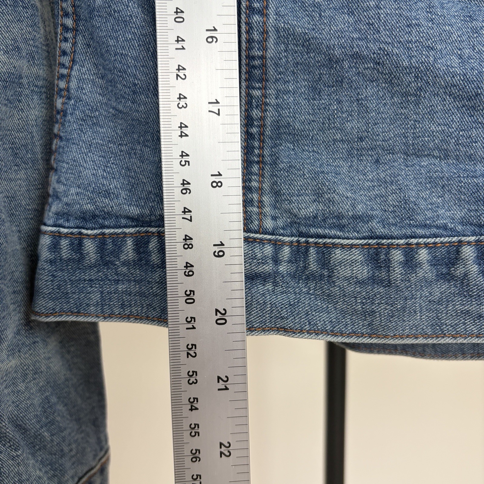Dorothy Perkins Women's Cropped Short Blue Long Sleeve Denim Jacket Size UK 10 image 9