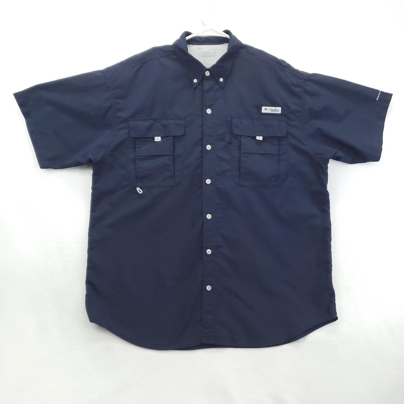 Columbia PFG Omni-Shade Fishing Shirt XL Navy