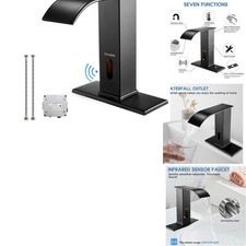 Cdlodin Touchless Bathroom Faucet Automatic Sensor Waterfall Bathroom Tap