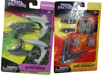 Final faction action figure accessories. Khaan & alpha team 1. Weapons packs