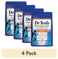  4pk Dr Teal's Epsom Salt Soak w/Menthol - Pre/Post Workout, 3lb