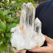 3.3lb Natural Clear White Crystal Quartz Cluster Rough Healing Specimen