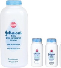 Johnson's Pure Cornstarch Baby Powder 15 Oz  Johnson's Pure Corstarch Travel Si