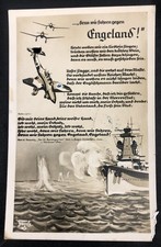 AK Künstlerkarte - Wir fahren gegen Engeland - Stuka Flugschule Wurzen WWII 1941