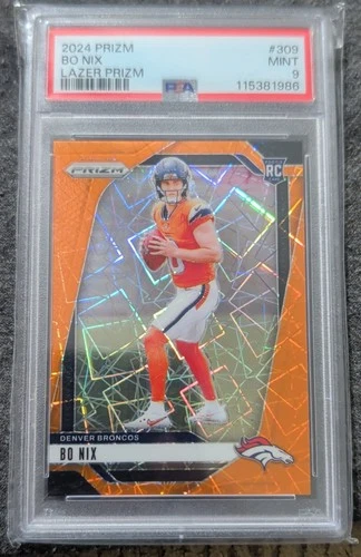 2024 Panini Prizm - Rookies Bo Nix #309 Lazer Prizm (RC)
