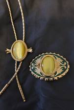 Vintage Belt Buckle and Bolo Tie