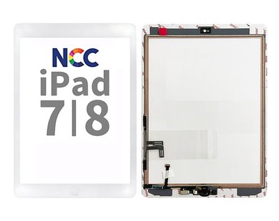 NCC Prime Touchscreen Displayglas Klebestreifen Weiß für iPad 7 10.2 2019 & WKZ