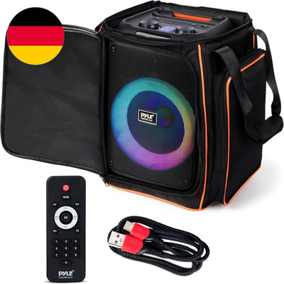Pyle Partybox Bluetooth Lautsprecher Groß   100W, Led-Lichtshow, Kräftiger Bass,