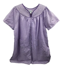 Casual Nights Women's Snap Front House Dress Housecoat Duster Lounger Robe 4XL