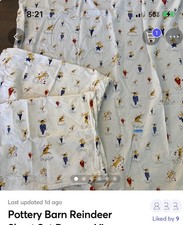 Pottery barn Rudolph Reindeer Sheet Set