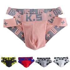 Men Low Waist Cotton Briefs Underwear Breathable Sport Style Comfortable Fit