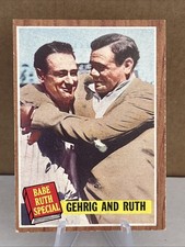 1962 Topps - #140 Gehrig and Ruth - New York Yankees - LOOK!