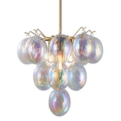 Artcraft Lighting AC11992 Globo 18''W Chandelier - Brass / Iridescent