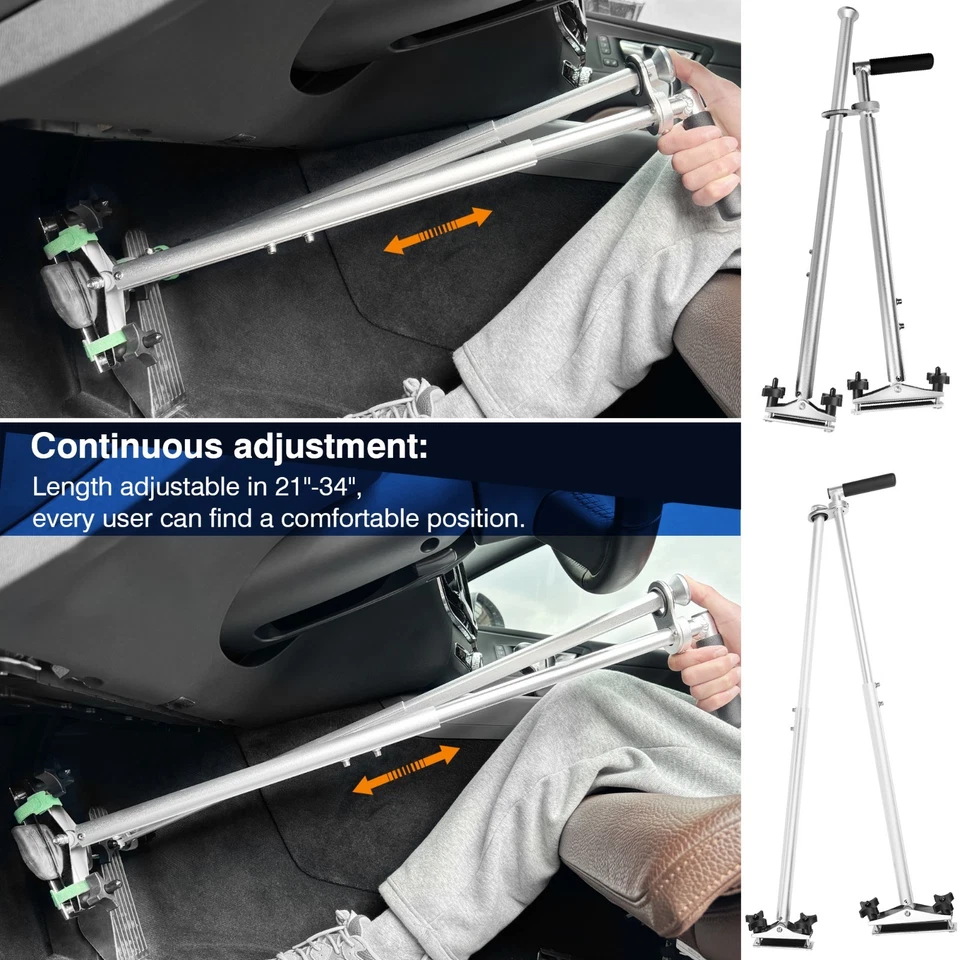 Hand Controls for Disabled Drivers, Brake/Throttle Assist, Adjustable,Silver 2.0 - Image 3 of 4